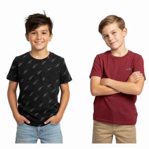 Hollister Men XXS Tees T-Shirts Set of 2 Black Burgundy